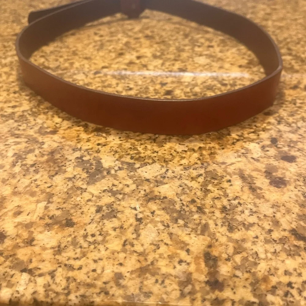 Gap Vintage Brown Leather Belt Adjustable Sliding Buckle L